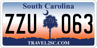 SC license plate ZZU063