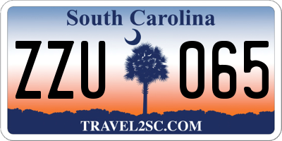 SC license plate ZZU065