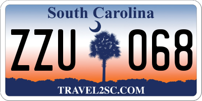 SC license plate ZZU068