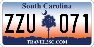 SC license plate ZZU071