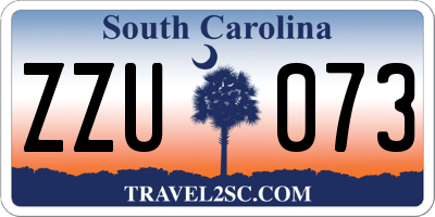 SC license plate ZZU073