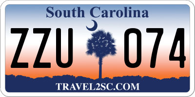 SC license plate ZZU074