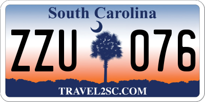 SC license plate ZZU076
