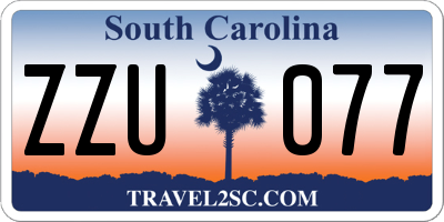 SC license plate ZZU077