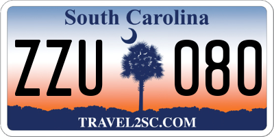 SC license plate ZZU080