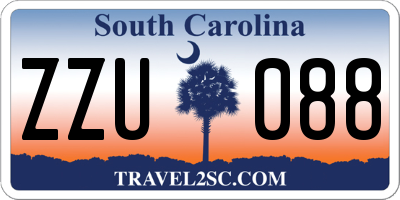 SC license plate ZZU088