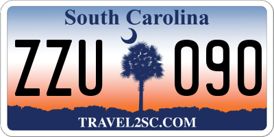 SC license plate ZZU090