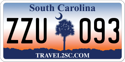 SC license plate ZZU093