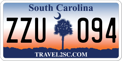 SC license plate ZZU094