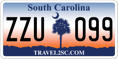SC license plate ZZU099