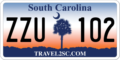 SC license plate ZZU102