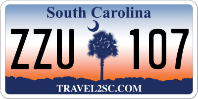 SC license plate ZZU107