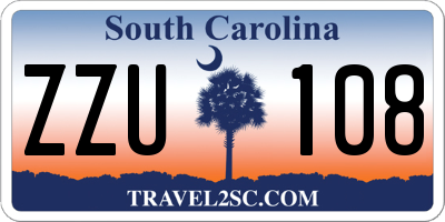 SC license plate ZZU108