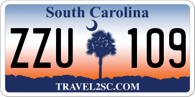 SC license plate ZZU109