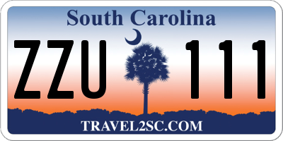 SC license plate ZZU111