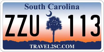SC license plate ZZU113