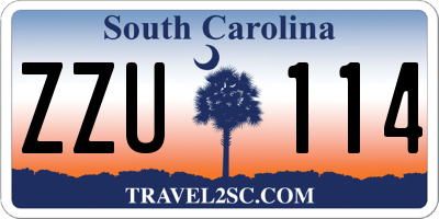 SC license plate ZZU114