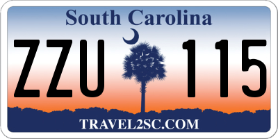 SC license plate ZZU115