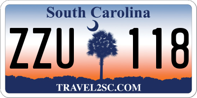 SC license plate ZZU118