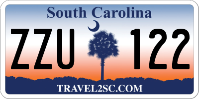 SC license plate ZZU122