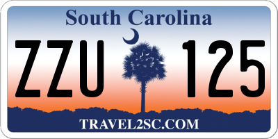 SC license plate ZZU125
