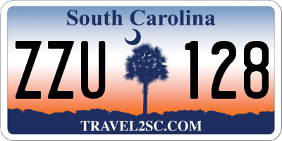 SC license plate ZZU128