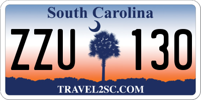 SC license plate ZZU130