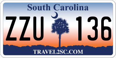 SC license plate ZZU136