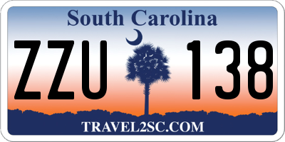 SC license plate ZZU138