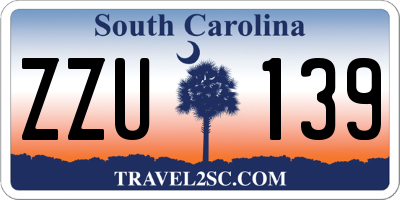 SC license plate ZZU139