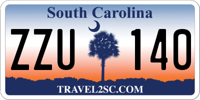 SC license plate ZZU140