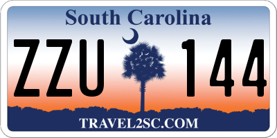 SC license plate ZZU144