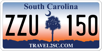 SC license plate ZZU150