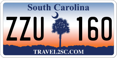 SC license plate ZZU160