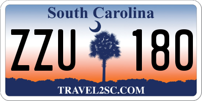 SC license plate ZZU180