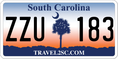 SC license plate ZZU183