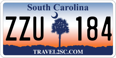 SC license plate ZZU184