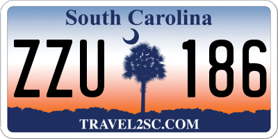 SC license plate ZZU186