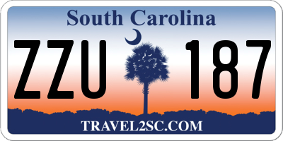 SC license plate ZZU187