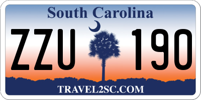 SC license plate ZZU190