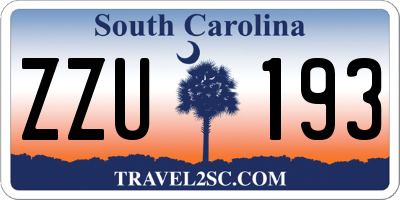 SC license plate ZZU193