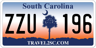SC license plate ZZU196