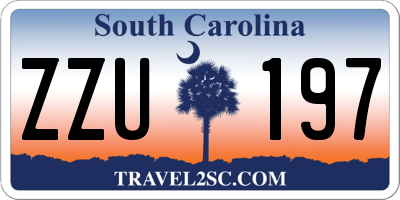SC license plate ZZU197