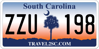 SC license plate ZZU198