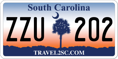 SC license plate ZZU202