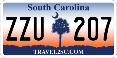 SC license plate ZZU207