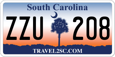 SC license plate ZZU208