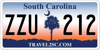 SC license plate ZZU212