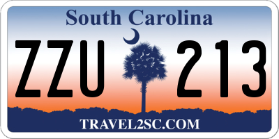 SC license plate ZZU213