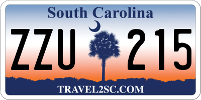 SC license plate ZZU215